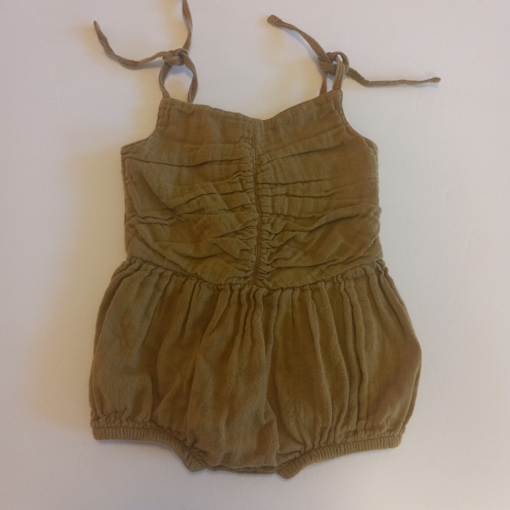 Kate Quinn Earth Tone Green Kids Sz 6-12 M Romper